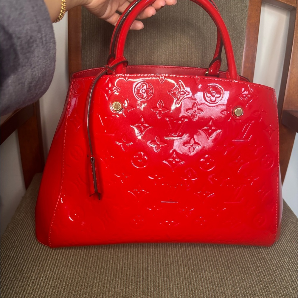 Louis Vuitton Glossy Red Satchel
